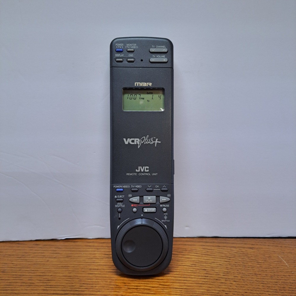 JVC VCR Plus+ Remote Control Unit PQ11237 Gray Excellent Jog Shuttle MBR